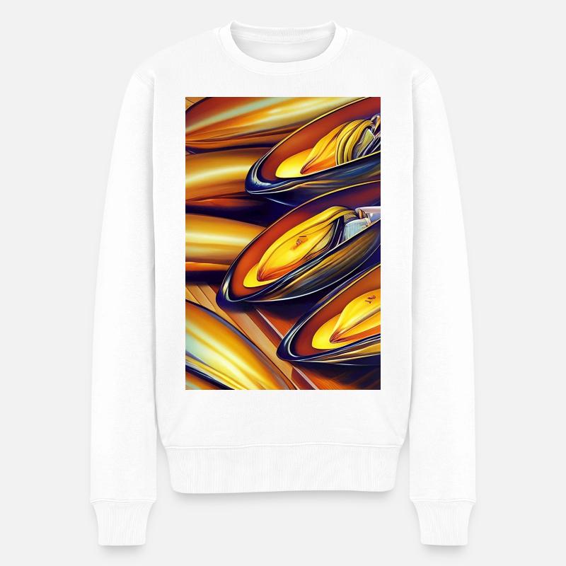 Moules - Pull Premium bio Homme - blanc