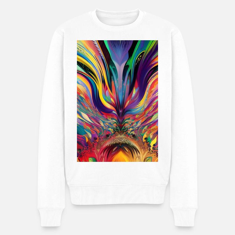 Art abstrait - Pull Premium bio Homme - blanc