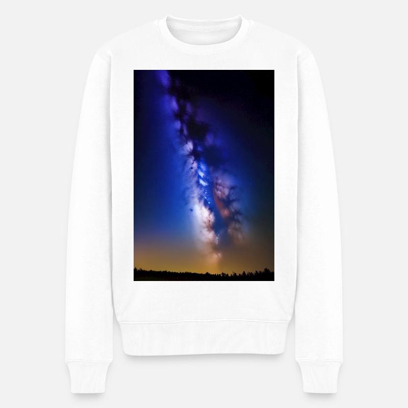 Weltall und Planeten - Männer Premium Bio Pullover - Weiß