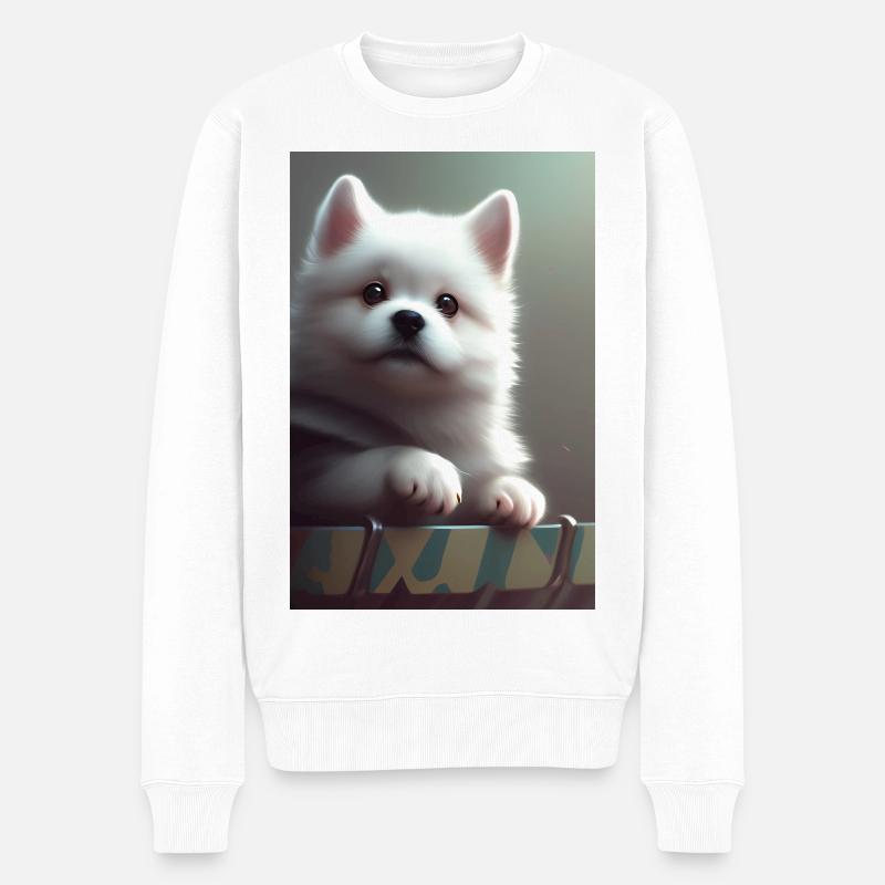 Chien - Pull Premium bio Homme - blanc