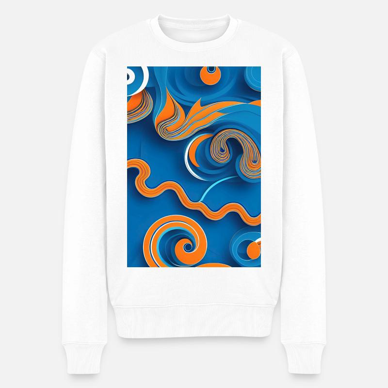 Art abstrait - Pull Premium bio Homme - blanc