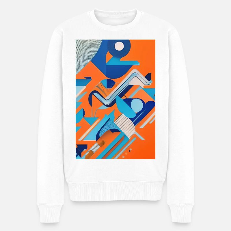 Art abstrait - Pull Premium bio Homme - blanc