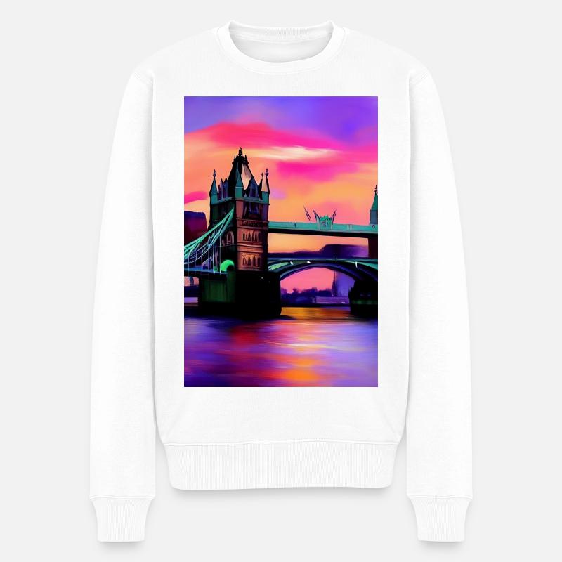 Ponts à Londres - Pull Premium bio Homme - blanc