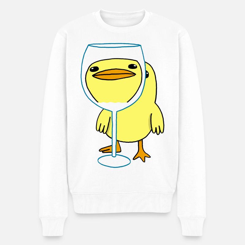 Kawaii-Küken - Männer Premium Bio Pullover - Weiß