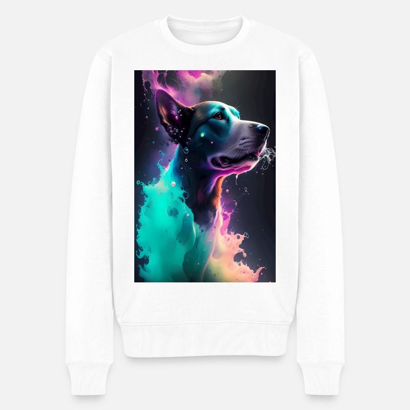 Süßer Hund - Männer Premium Bio Pullover - Weiß