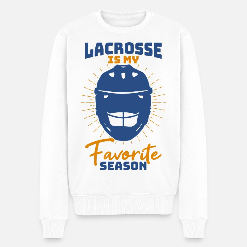 Lacrosse Saison - Männer Premium Bio Pullover - Weiß