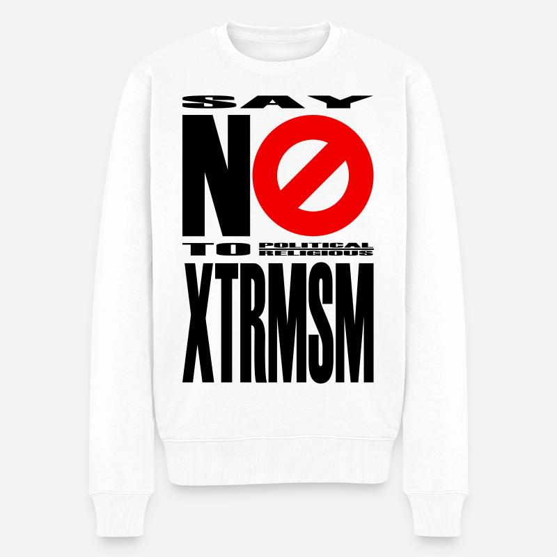 NO2XTRMSM - Männer Premium Bio Pullover - Weiß