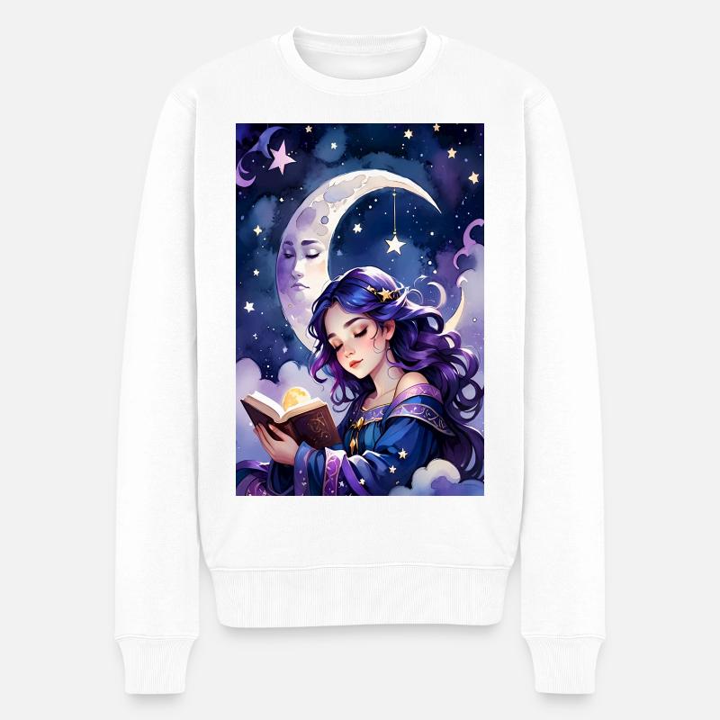 Lire et s’endormir - Pull Premium bio Homme - blanc