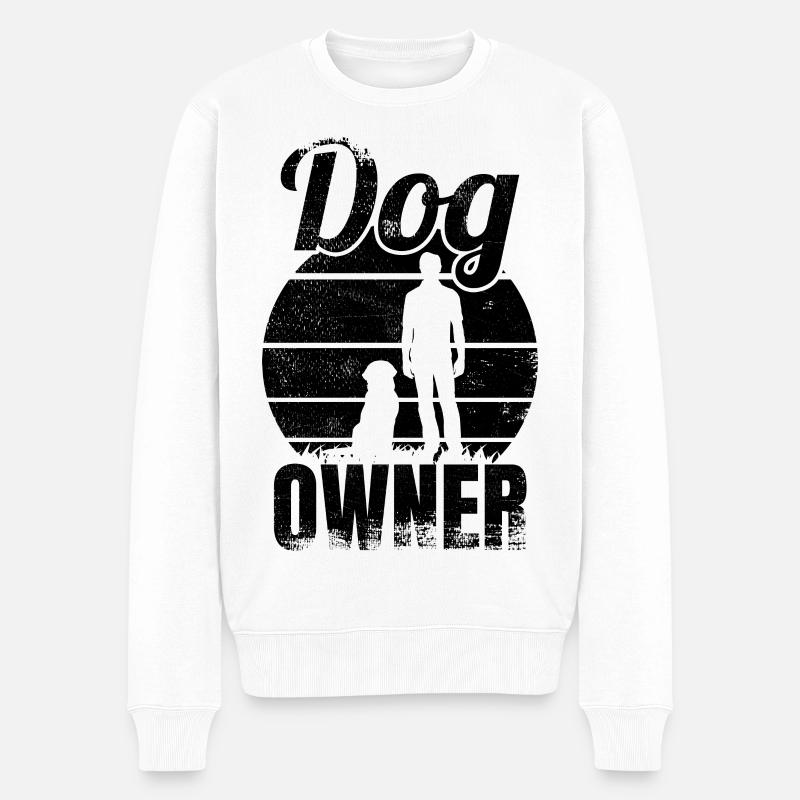 Hundebesitzer - Männer Premium Bio Pullover - Weiß
