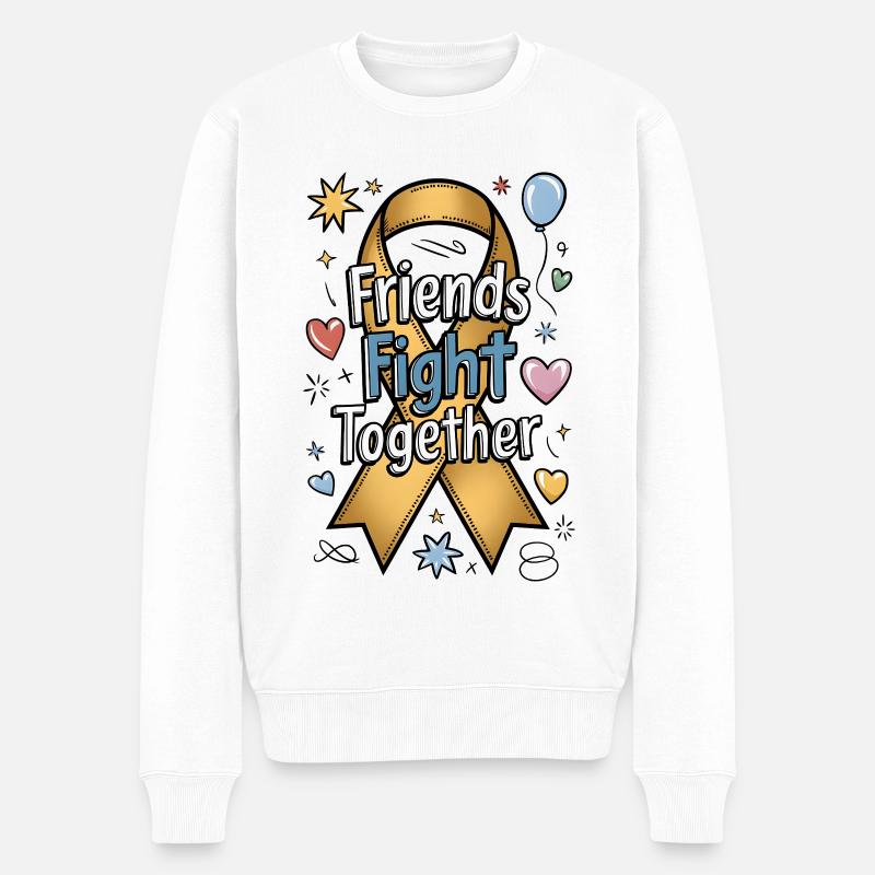 Des amis se battent ensemble - Pull Premium bio Homme - blanc