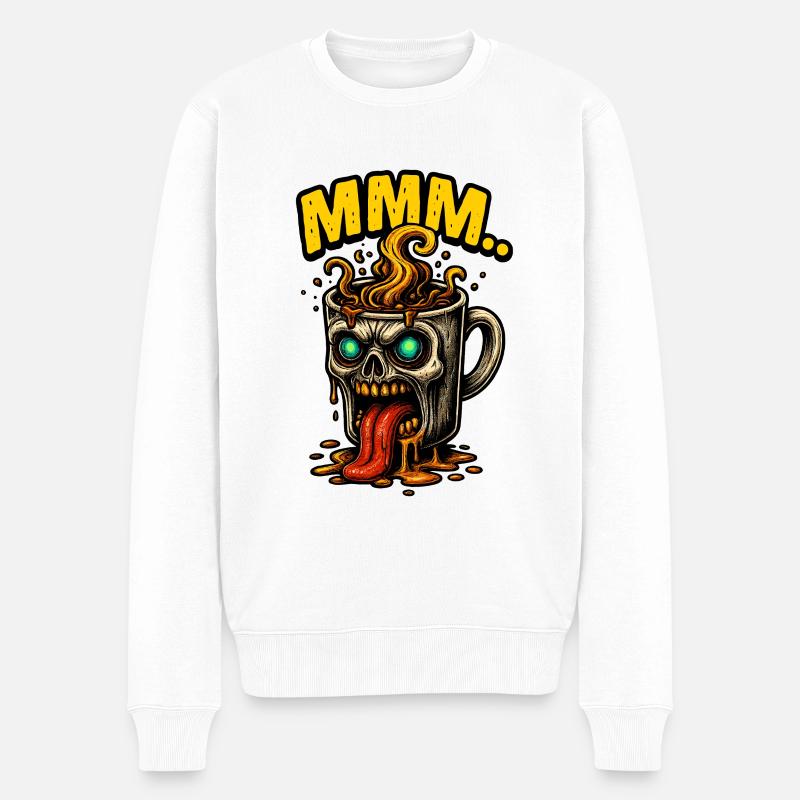Tasse de café démoniaque MMM - Pull Premium bio Homme - blanc