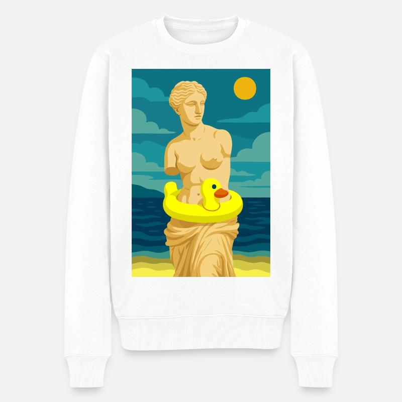La Vénus (à la plage) - Pull Premium bio Homme - blanc