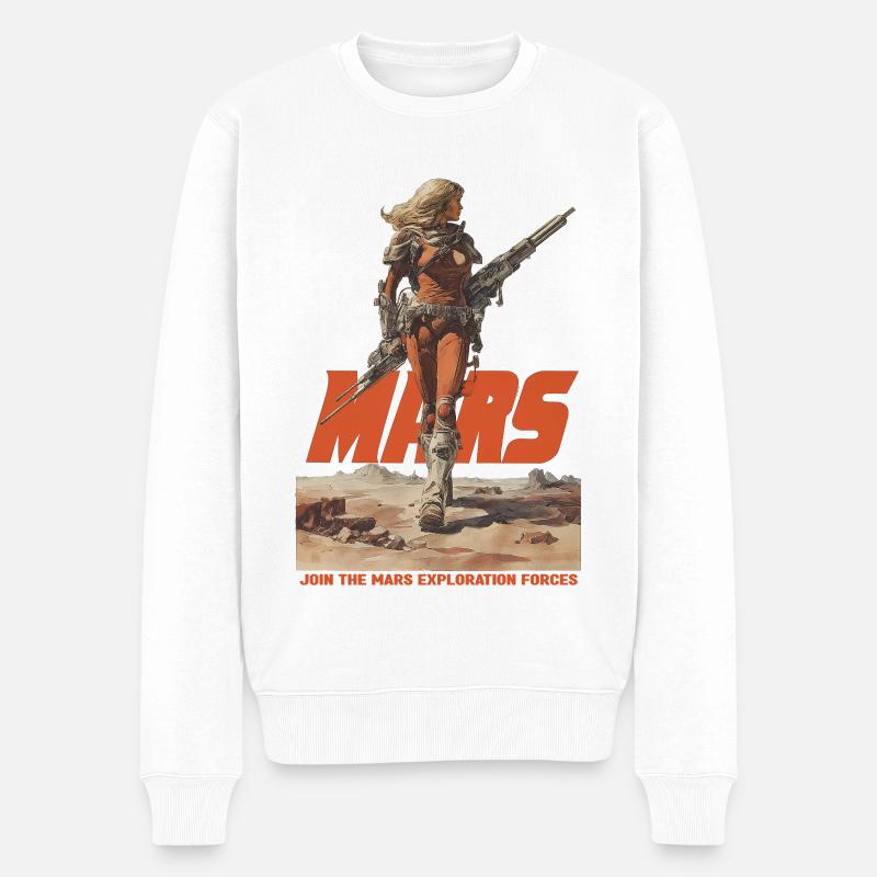 Mars Exploration - Pull Premium bio Homme - blanc