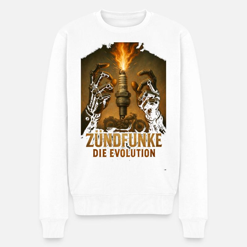 ZÜNDFUNKE – L’évolution - Pull Premium bio Homme - blanc
