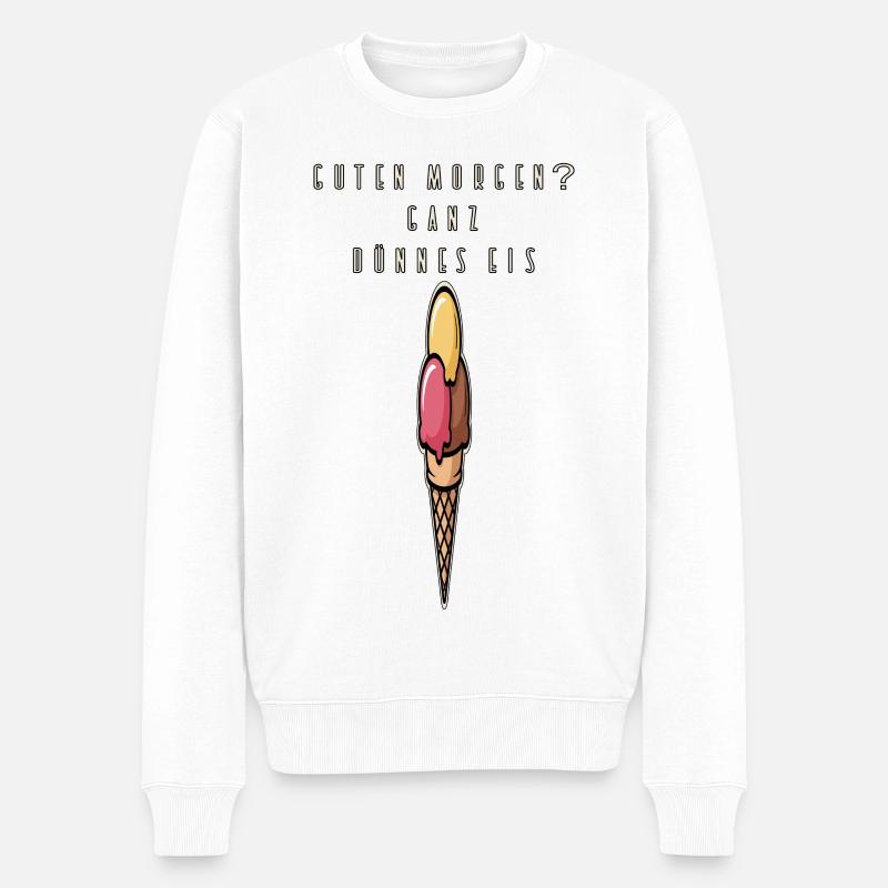Bonjour ? Glace très fine - Pull Premium bio Homme - blanc