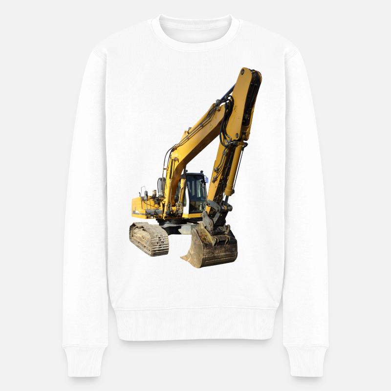 Excavatrice - Pull Premium bio Homme - blanc
