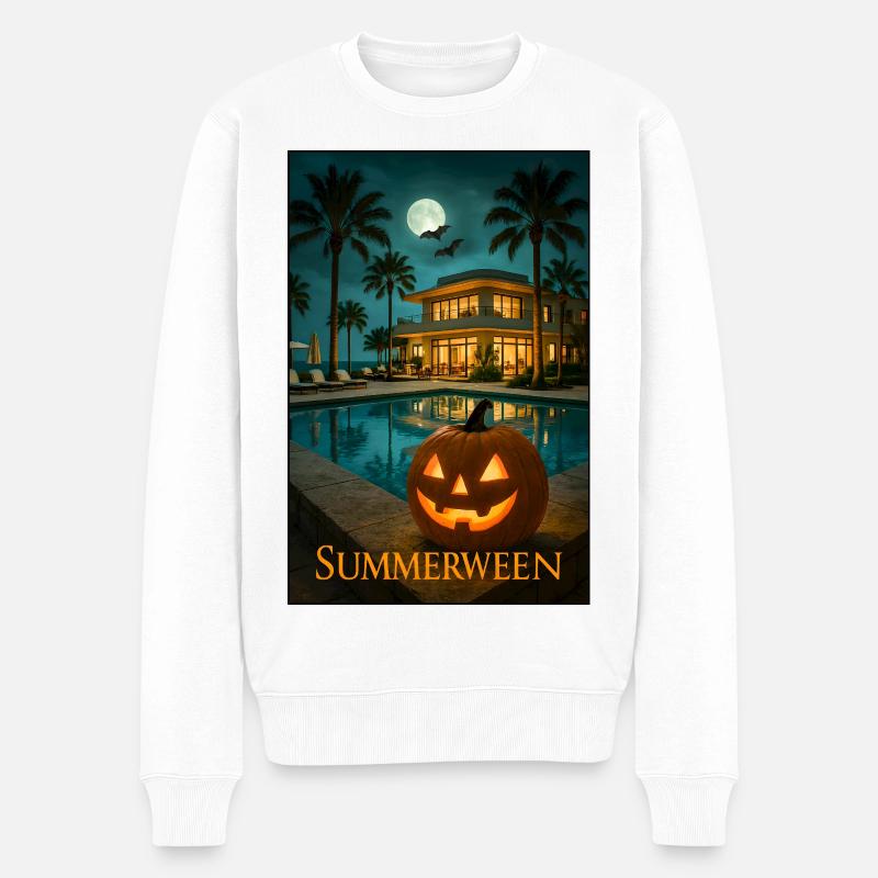 Sommerween - Männer Premium Bio Pullover - Weiß
