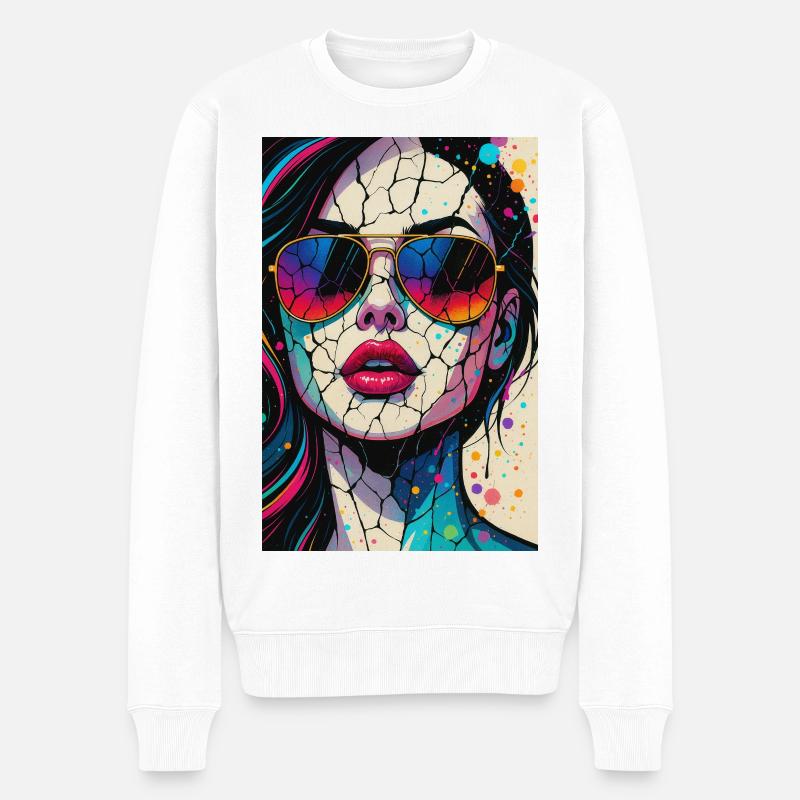 SUGARCRASH_NEON_6000x9000 - Männer Premium Bio Pullover - Weiß