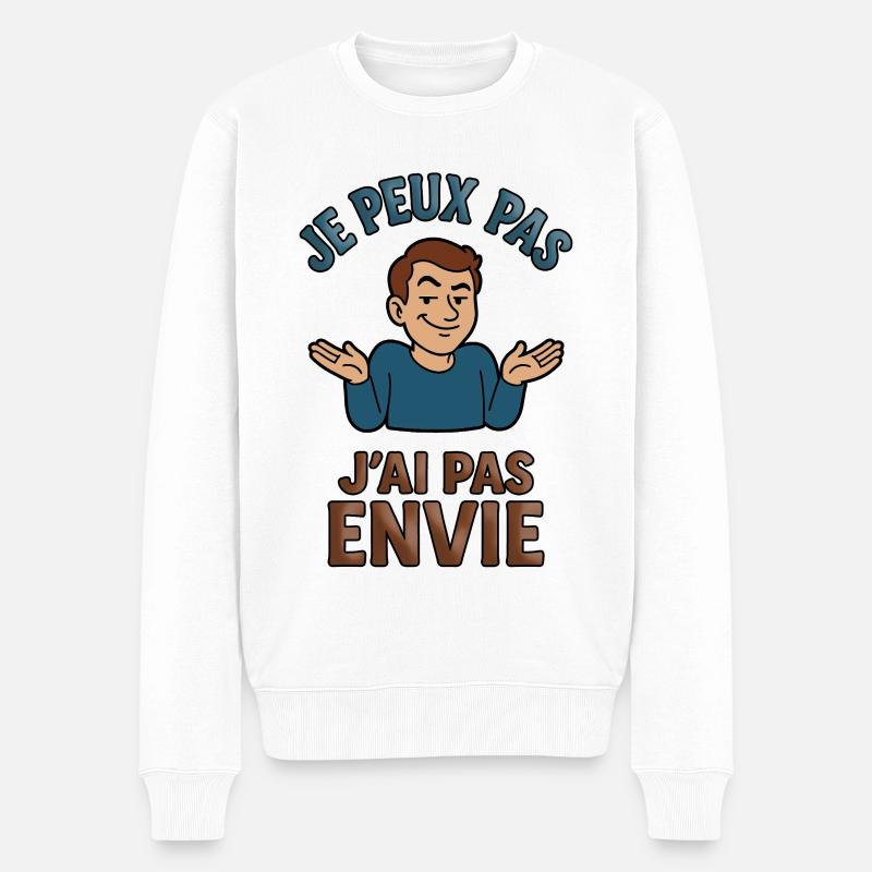 Je peux pas, j'ai pas envie - Pull Premium bio Homme - blanc