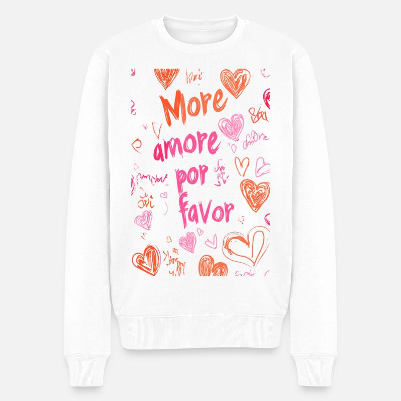 Plus d'amour - Pull Premium bio Homme - blanc