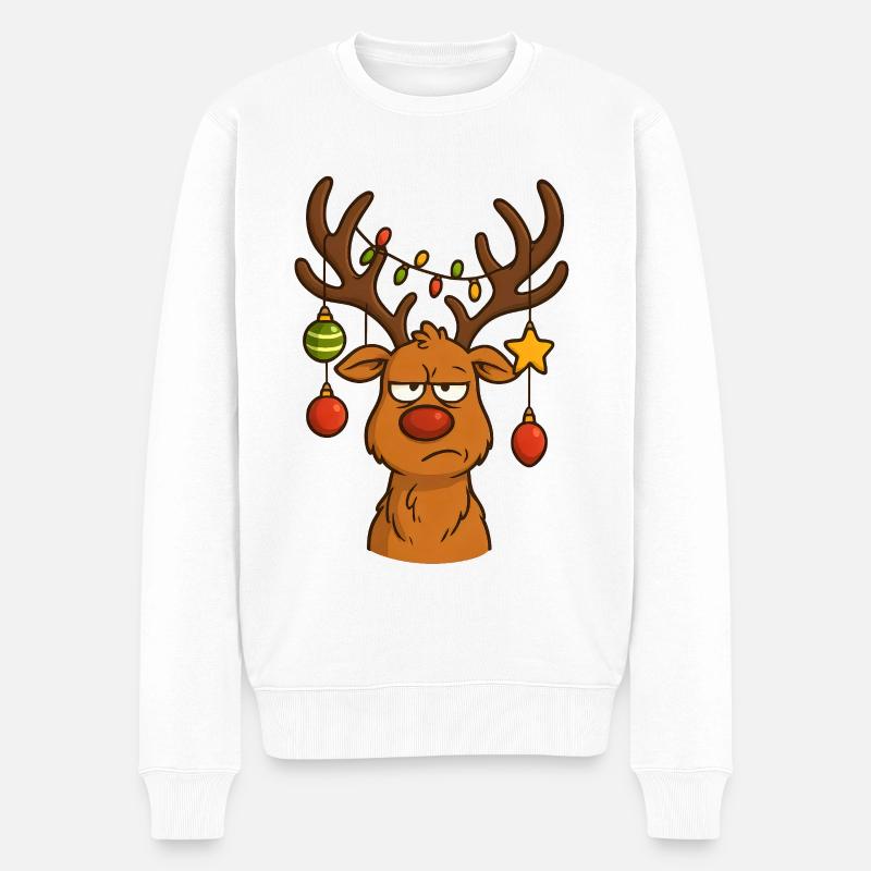 Hirsch Rudolph Joyeux Noël - Pull Premium bio Homme - blanc