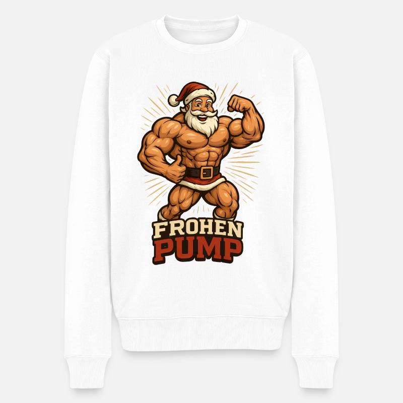 Frohen Pump Ihr Lappen - Männer Premium Bio Pullover - Weiß