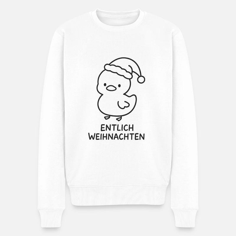 entlich weihnachten - Männer Premium Bio Pullover - Weiß