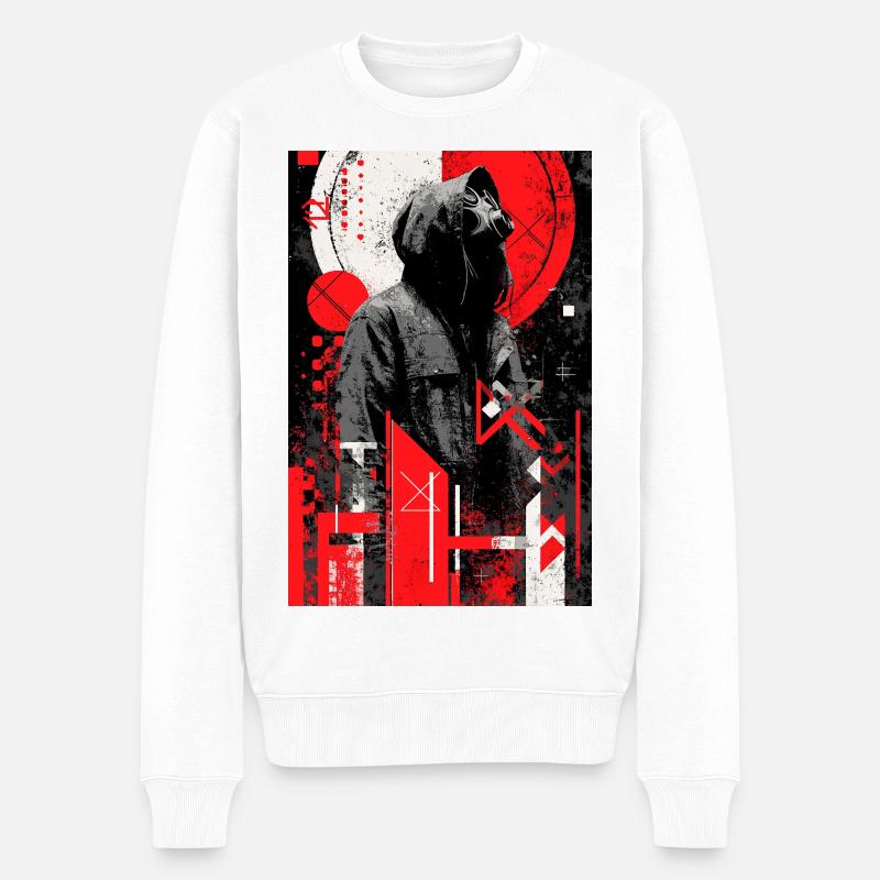 Sweat à capuche à gaz Grunge Duotone - Pull Premium bio Homme - blanc