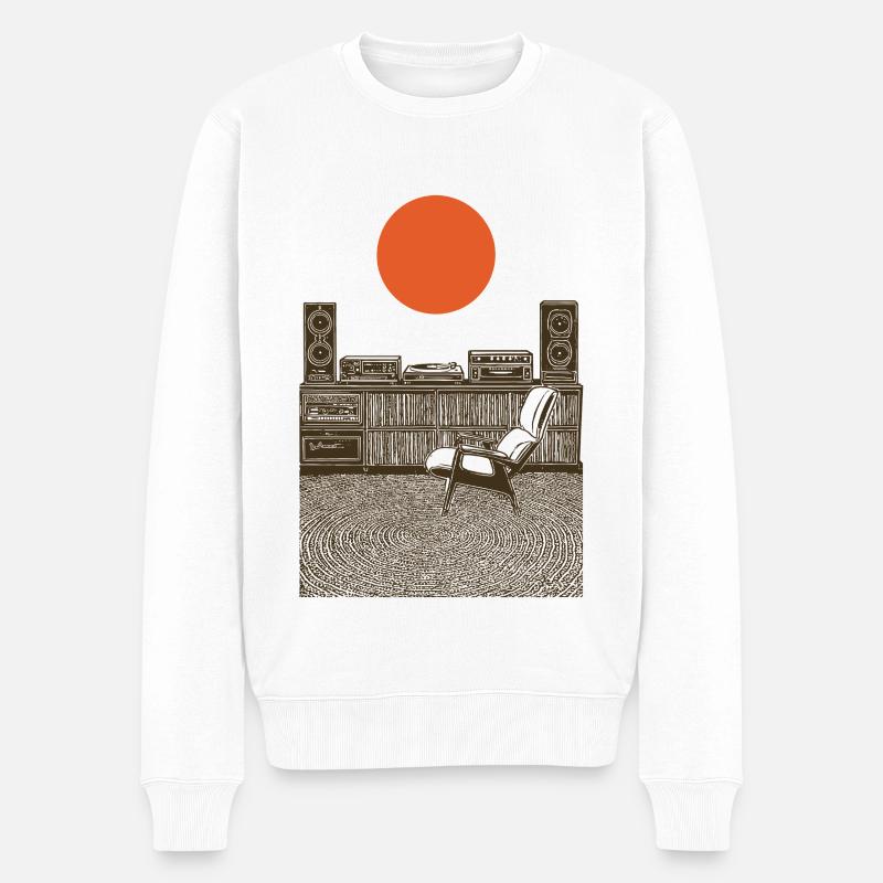 Audiogenuss - Männer Premium Bio Pullover - Weiß