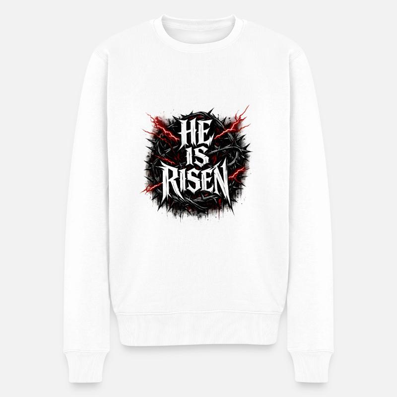Il est ressuscité - Pull Premium bio Homme - blanc