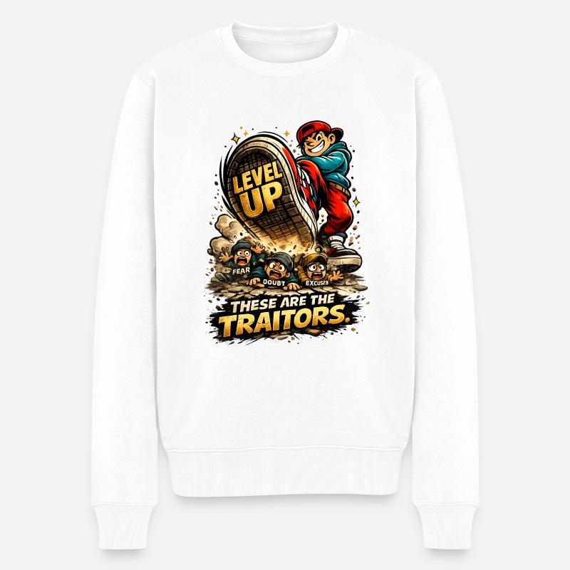 Level Up Crew Runner - Pull Premium bio Homme - blanc