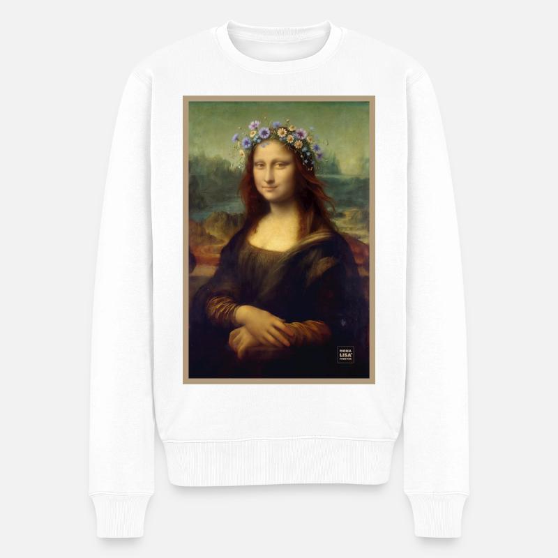 Couronne florale de la Joconde - Pull Premium bio Homme - blanc
