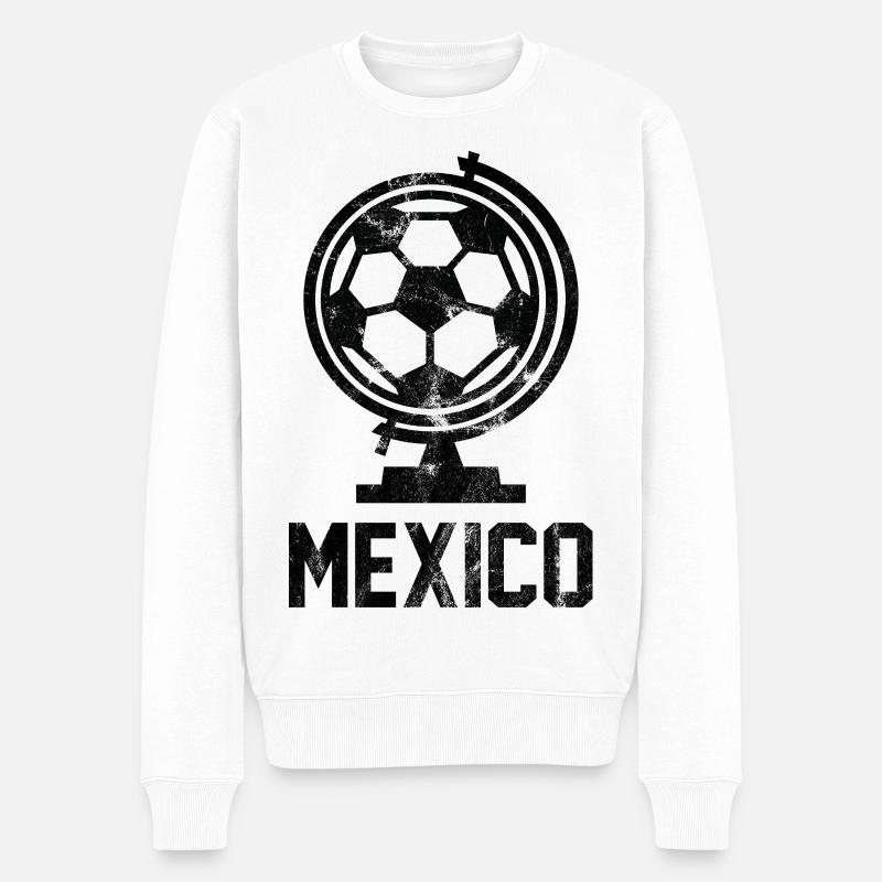 Mexico Fussball - Männer Premium Bio Pullover - Weiß