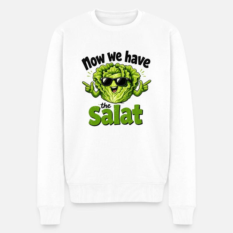 now_we_have_the_salat - Männer Premium Bio Pullover - Weiß