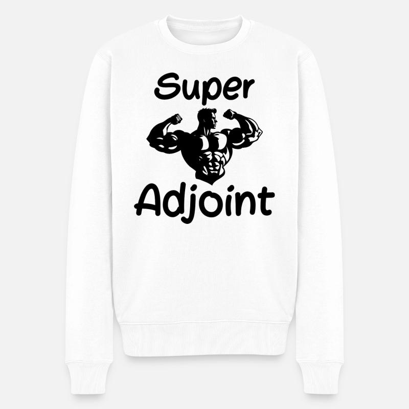 Super adjoint - Pull Premium bio Homme - blanc