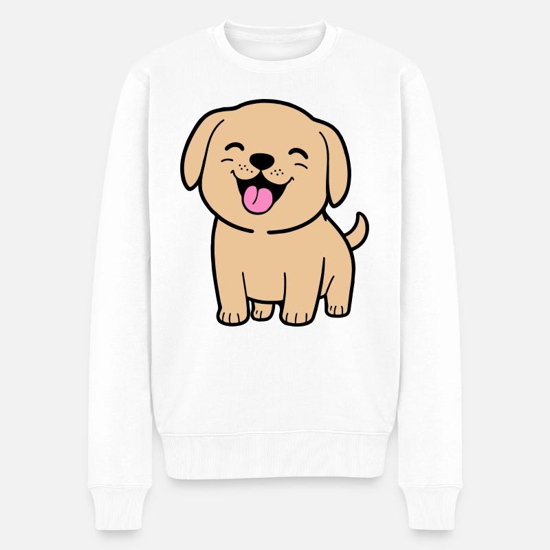 Chien joyeux - Pull Premium bio Homme - blanc