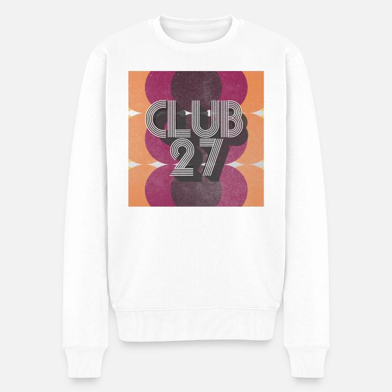 Club 27 - Retro - Square - Männer Premium Bio Pullover - Weiß