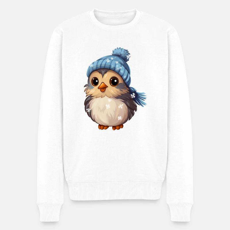 Oiseau d’hiver - Pull Premium bio Homme - blanc