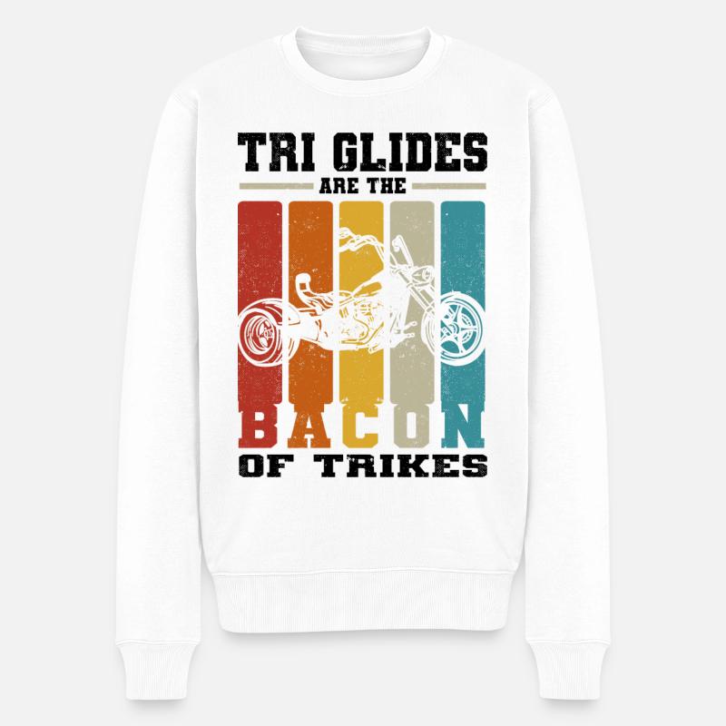 Trike - Männer Premium Bio Pullover - Weiß