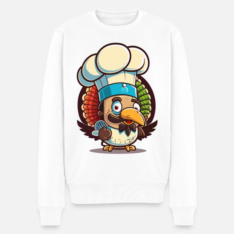 Fête de Thanksgiving - Pull Premium bio Homme - blanc