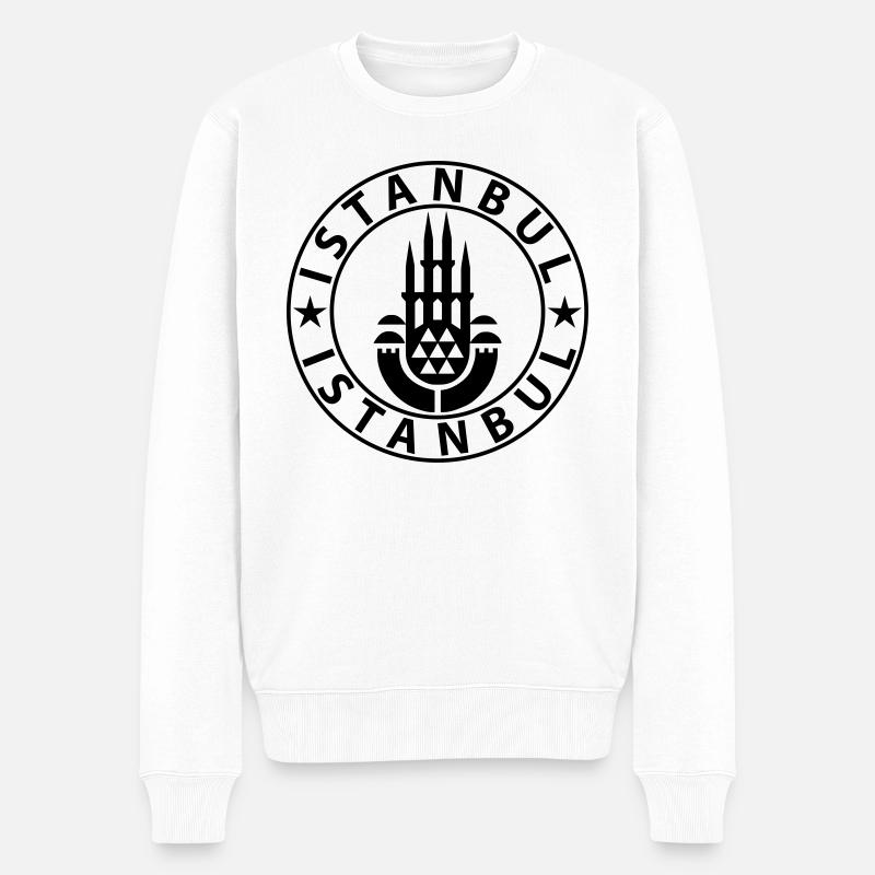 Istanbul - Männer Premium Bio Pullover - Weiß