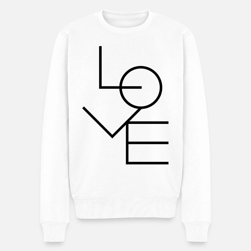 Love - Pull Premium bio Homme - blanc