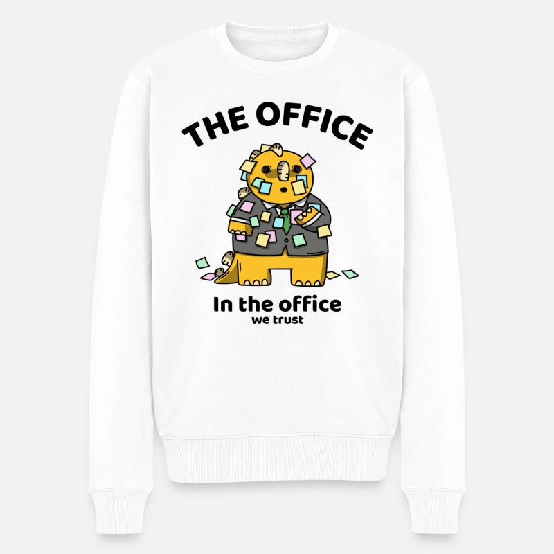 In the office, we trust - The office - Männer Premium Bio Pullover - Weiß