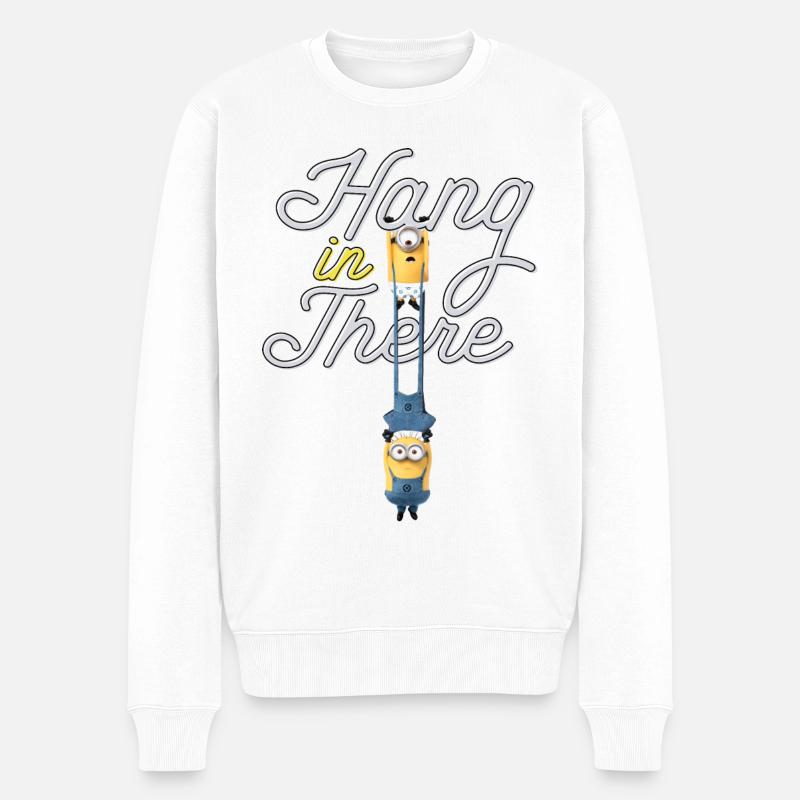 Les Minions Carl Et Phil Hang In There - Pull Premium bio Homme - blanc