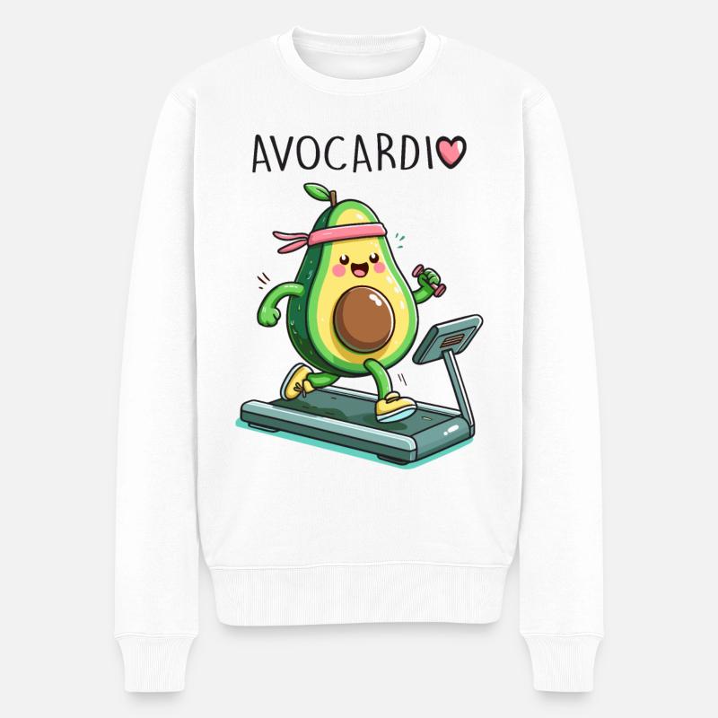 Avocardio - Männer Premium Bio Pullover - Weiß