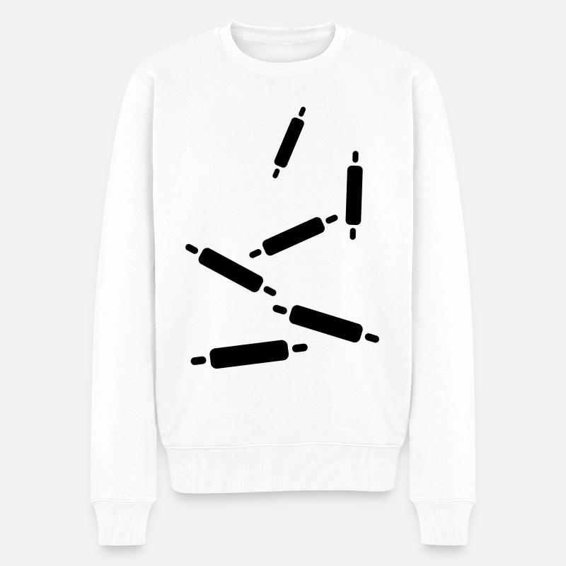 Küchenrolle Backen Nudelholz - Männer Premium Bio Pullover - Weiß