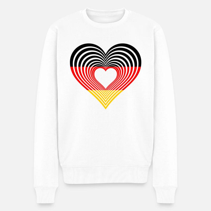 Deutschland - Männer Premium Bio Pullover - Weiß