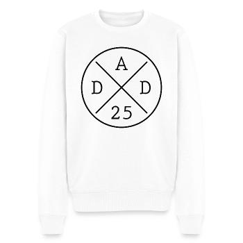 Papa 2025 Dad Vater Daddy Vatertag Geschenk - Männer Premium Bio Pullover - Weiß - Vorne - Thijin (182cm)