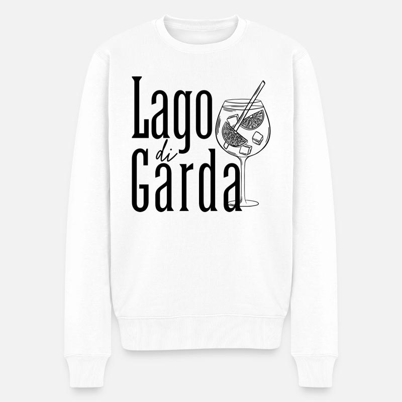 Lac de Garde - Pull Premium bio Homme - blanc