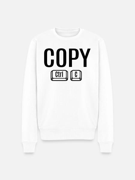 Dad mom child baby birth gift idea copy paste - Men's Premium Organic Jumper - white